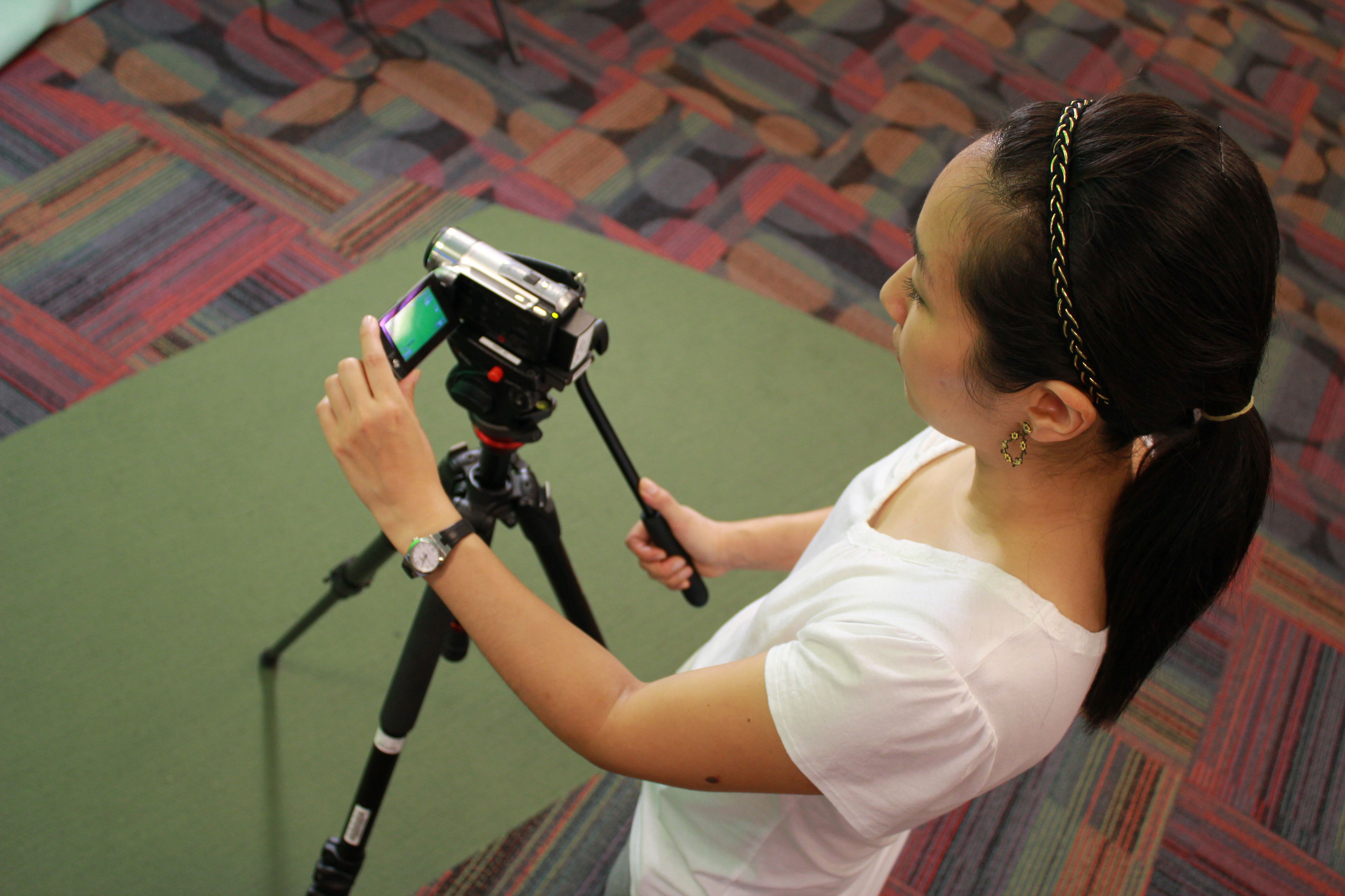 Student filming
