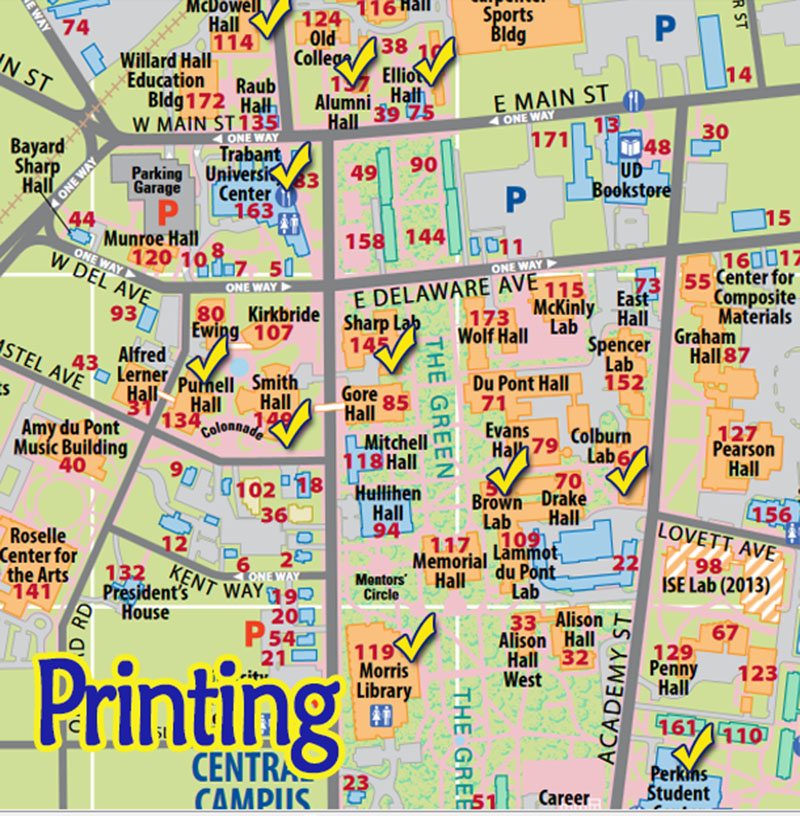 University Of Delaware Campus Map Printable Images and Photos finder