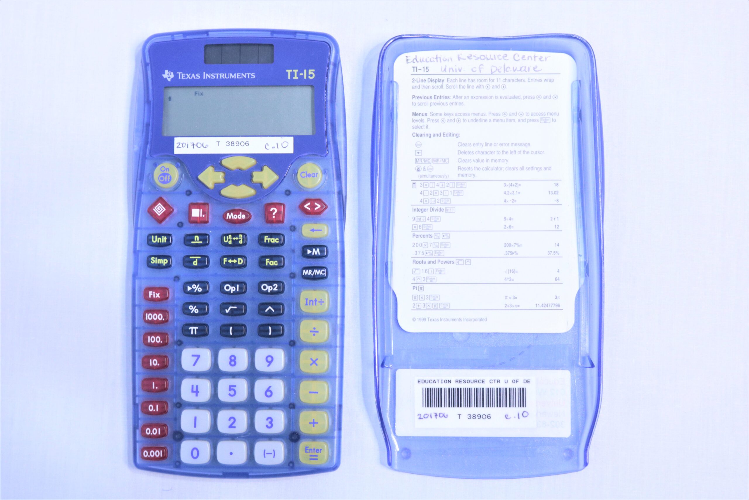 Calculator, TI-15 Explorer