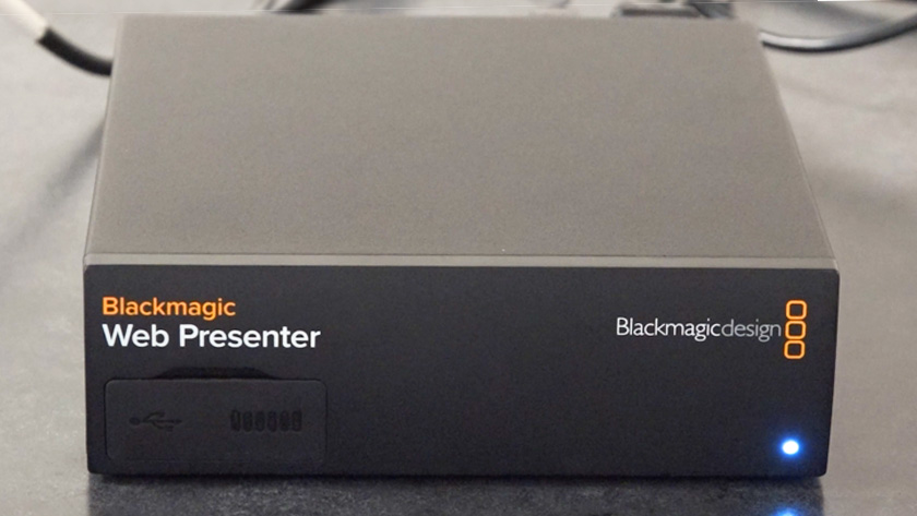 The Blackmagic Web Presenter device.