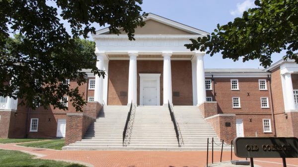 Exterior photo of Old College Gallery at University of Delaware