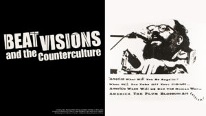 Image of the banner used for the Beat Visions and the Counterculture exhibition