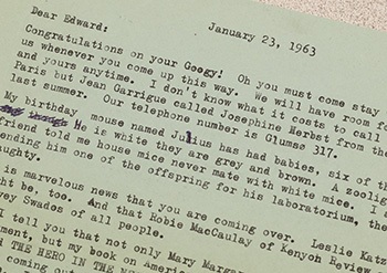 A typewritten letter to Edward Field.