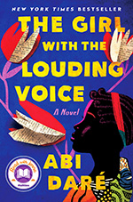 The book cover for The Girl with the Louding Voice by Abi Dare.