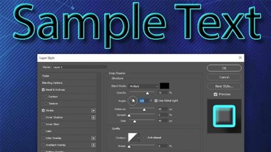 An example of stylized text