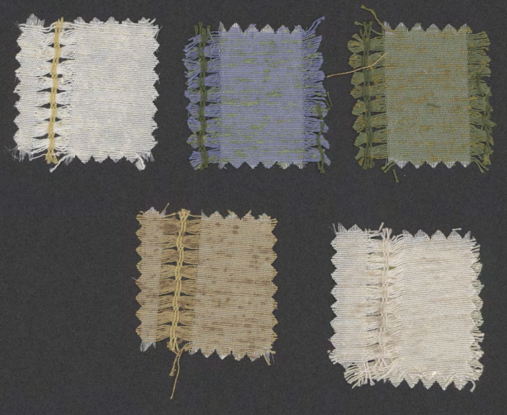 Fabric samples from Gurian’s 45th Street Fabrics, Inc.