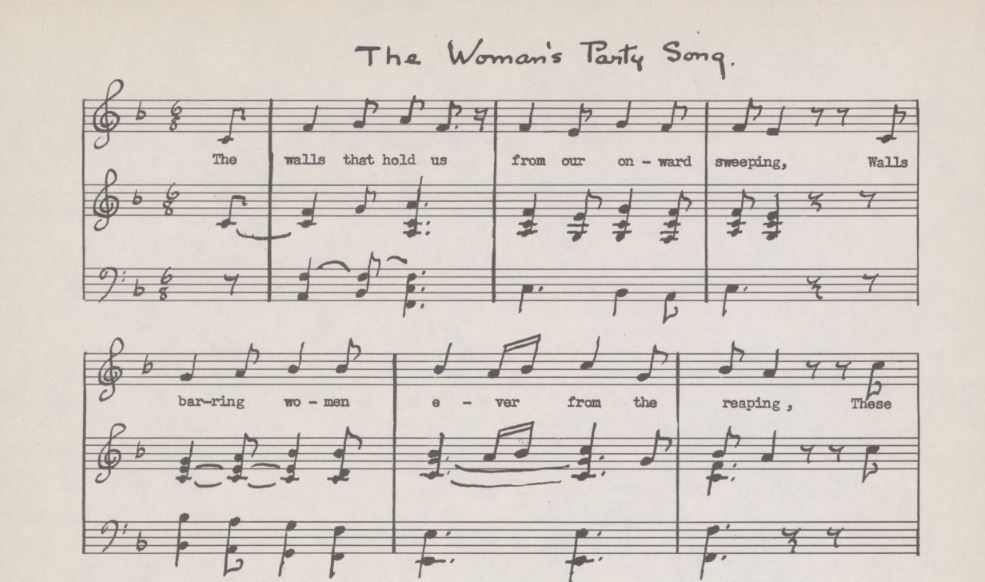 Sheet music for "The Woman's Party Song"