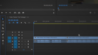 A close-up screenshot of the timeline feature in Adobe Premiere Pro.
