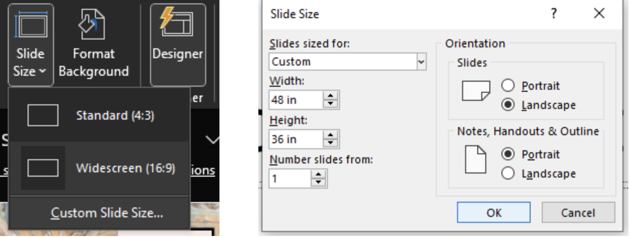 PowerPoint- custom slide sizing windows.