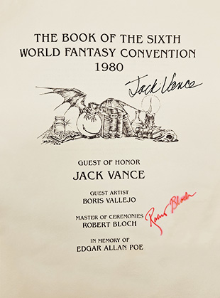 Title page of "The Book of the Sixth World Fantasy Convention, 1980".