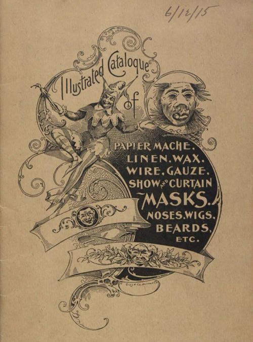 Masks, Beards and Wigs Catalog cover.