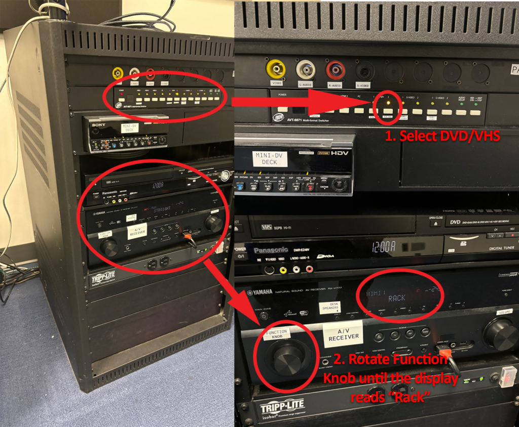 Rack selector equipment found in SMDC Studio 6.