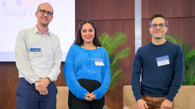 Left to right: Kyle Frankel Davis, Daria Blinova and Alon Hafri.
