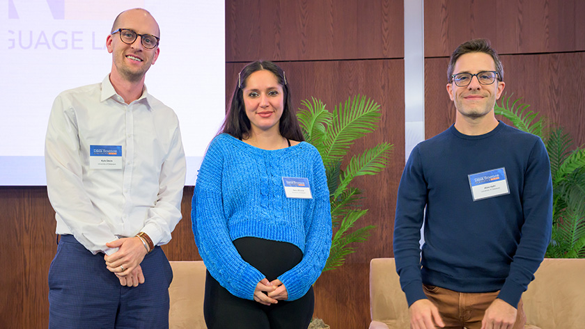 Left to right: Kyle Frankel Davis, Daria Blinova and Alon Hafri.