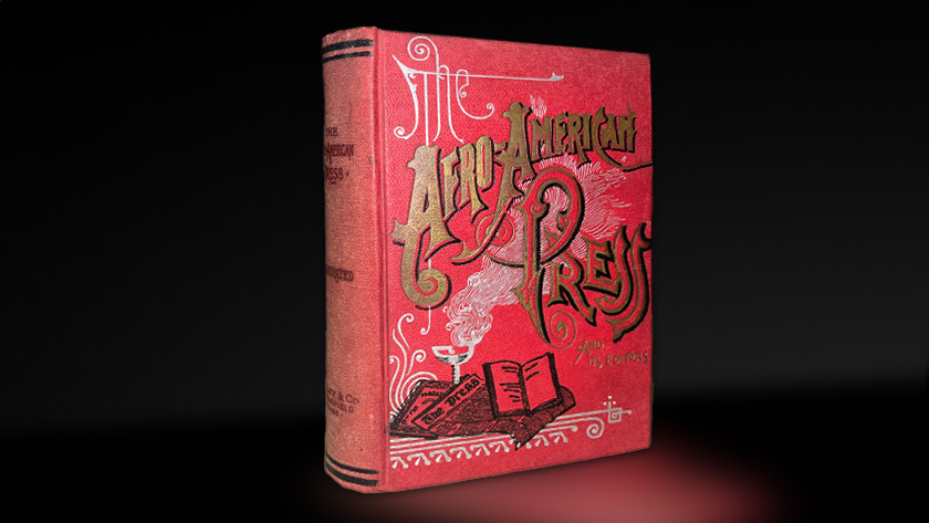 The book The Afro-American Press and Its Editors standing upright