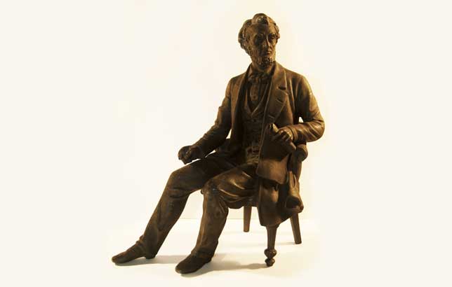 <p>The unidentified artist likely based this sculpture on a photograph of Abraham Lincoln by Alexander Gardner.</p>