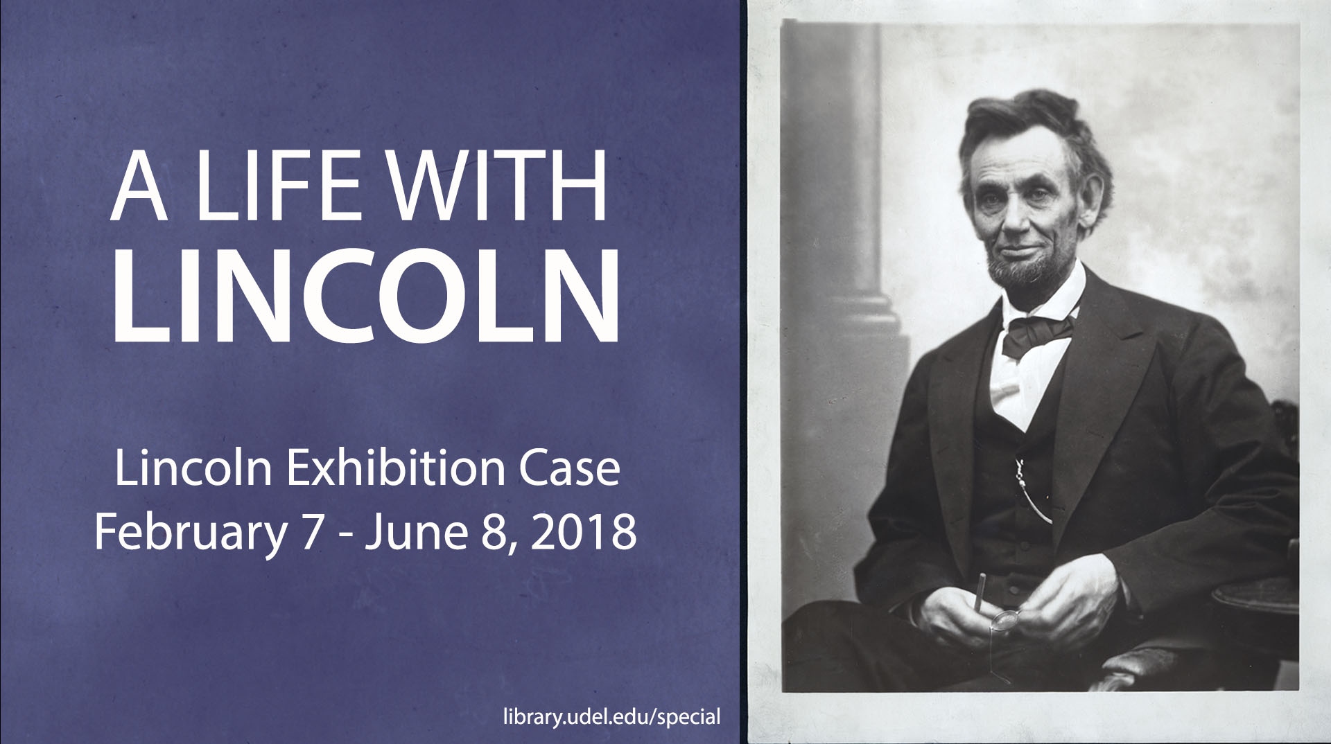 Poster for A Life With Lincoln exhibition