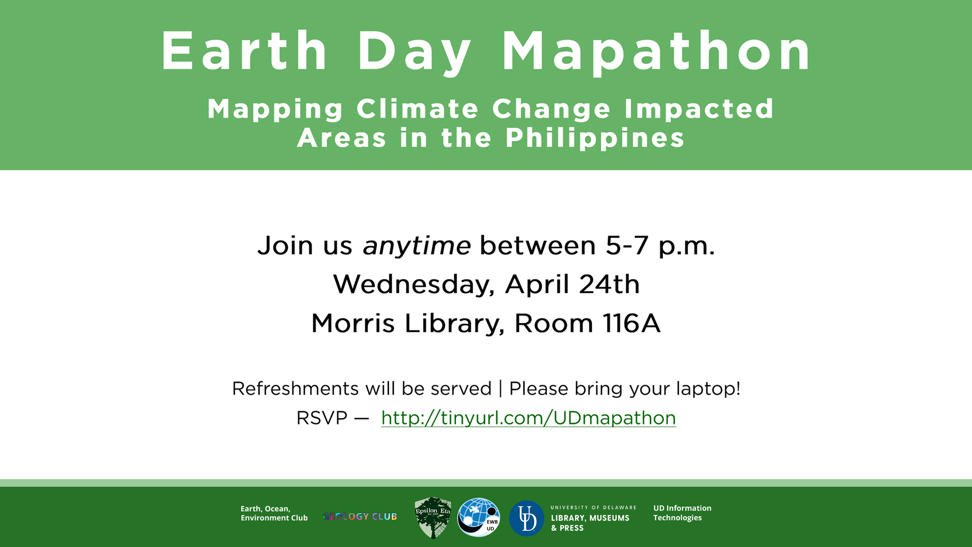 Promotional image for the Earth Day Mapathon