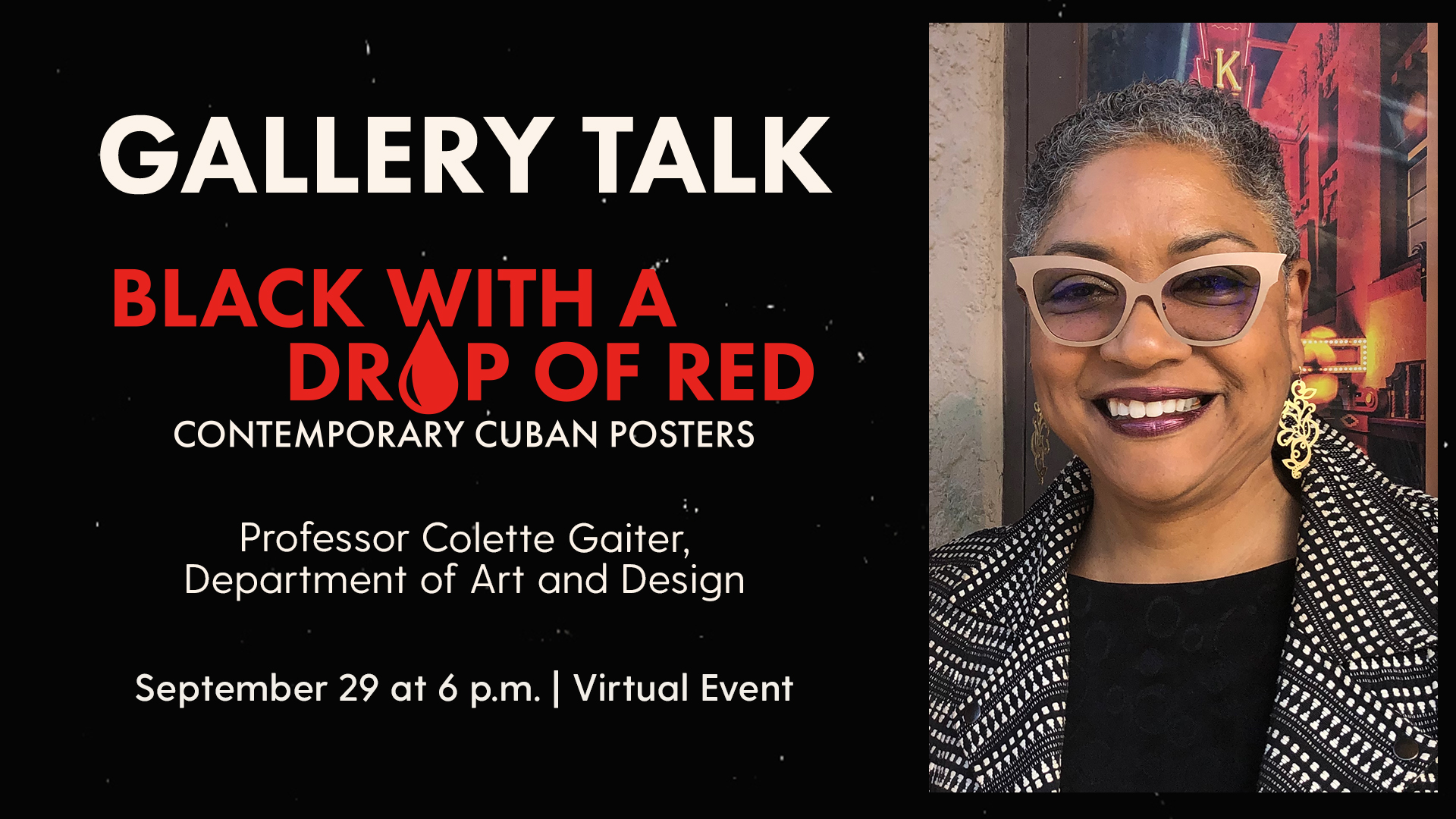 Promotional image for the Gallery Talk on 
