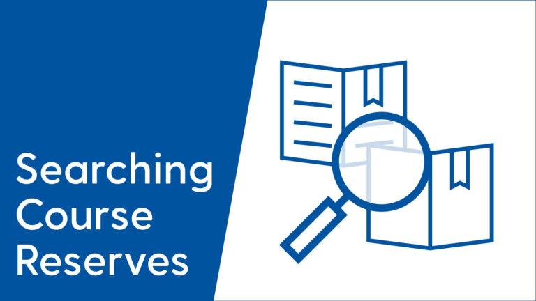 Searching Course Reserves