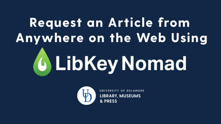 Request an Article from Anywhere on the Web Using LibKey Nomad