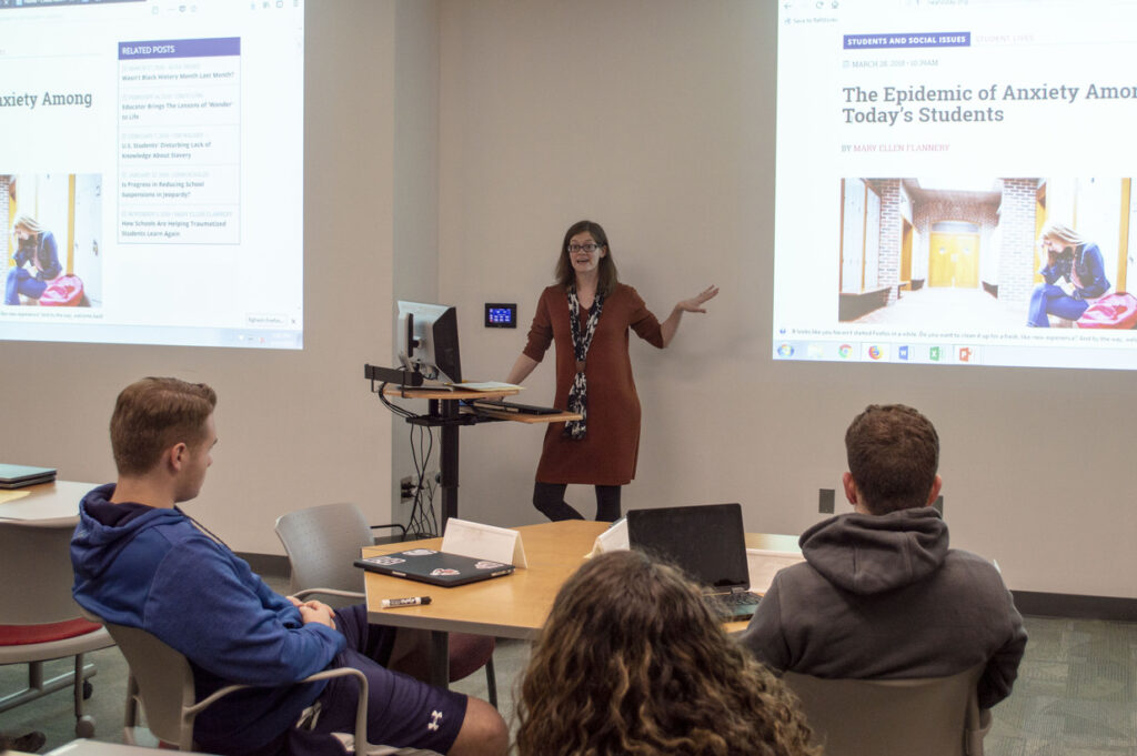 Library Instructor teaching a class