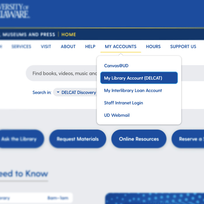 My Library Account Web Page