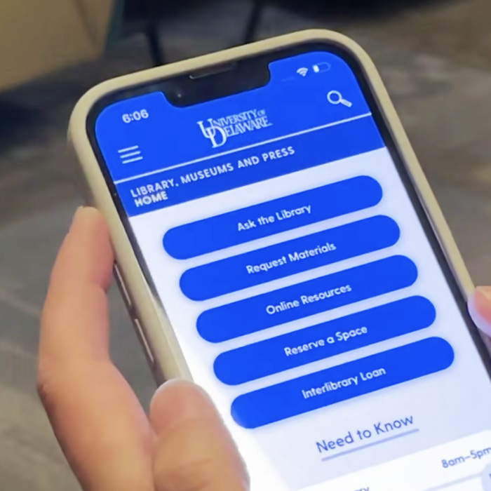 Phone Screen with Library Chat Page
